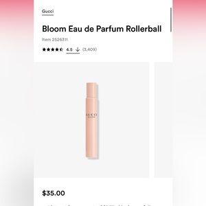 Gucci bloom eau de parfum roller ball